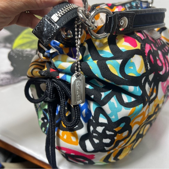 COACH Poppy Graphic Blossom Shoulder/Hand Bag - Picture 6 of 11
